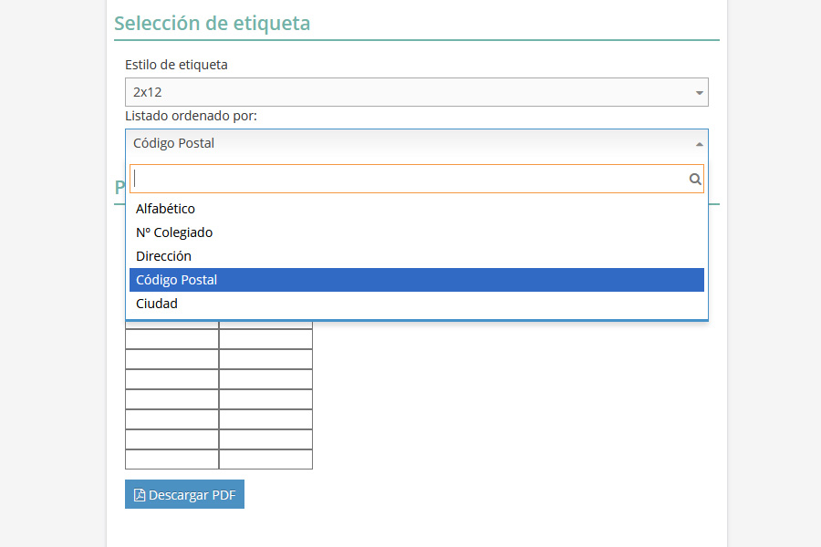 Gestión de correspondencia con Sina